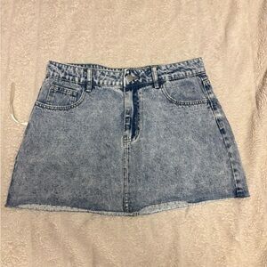 Coquette Bow Denim Mini Skirt